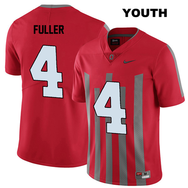 Ohio State Buckeyes Youth Jordan Fuller #4 Red Authentic Nike Elite College NCAA Stitched Football Jersey EE19A63IU